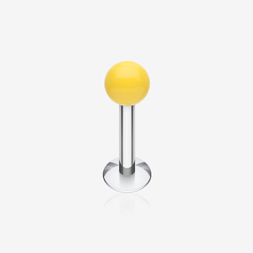 Neon UV Acrylic Ball Top Labret-Yellow